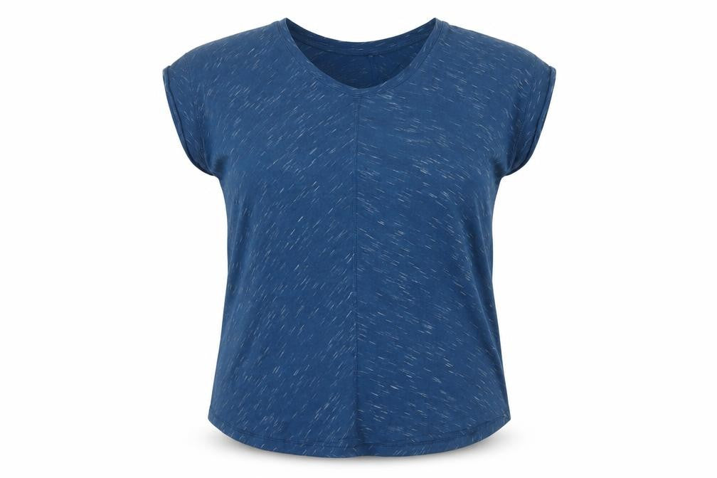 Mountain Warehouse Women's Blue V-Neck T-Shirt Size 16