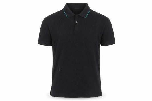 Paul Smith Black Men's Polo Shirt, Size S, Solid Cotton