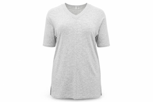 Cable & Gauge Women's Grey V-Neck Half Sleeve Dress
