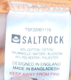 Saltrock Women's Orange T-Shirt Size 12 Crew Neck Summer