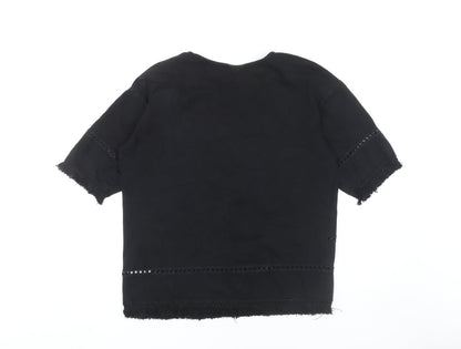Warehouse Women's Black T-Shirt Size 10