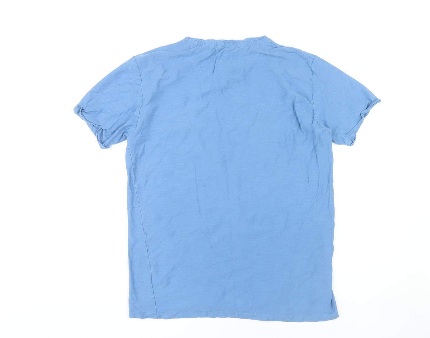 Brave Soul Blue Unisex T-Shirt M, Cotton, Crew Neck