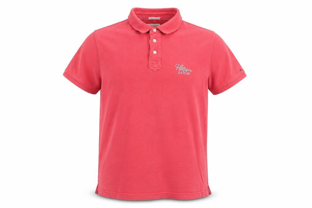 Hilfiger Denim Men's Red Polo Shirt - Size L