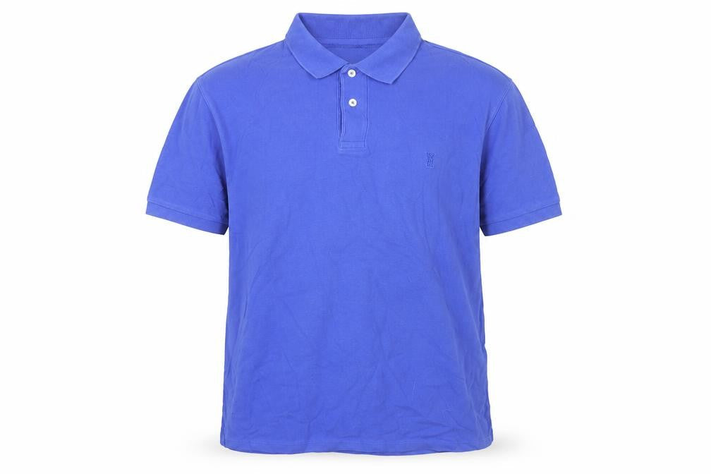 Marks & Spencer Men's Blue Polo Shirt Medium