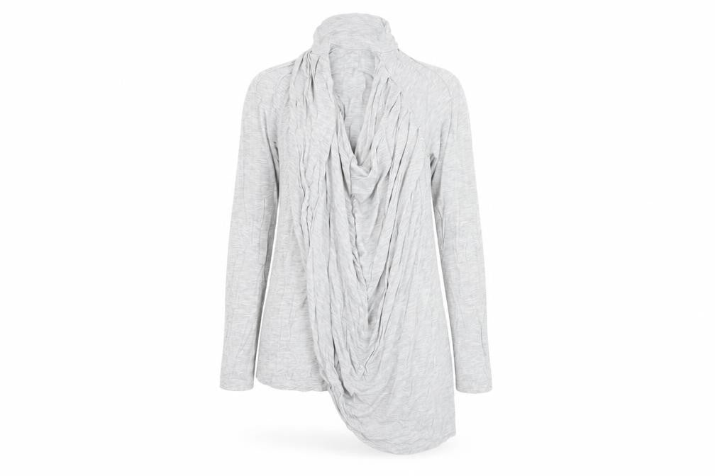 French Connection Women's Grey High Neck Blouse Size S