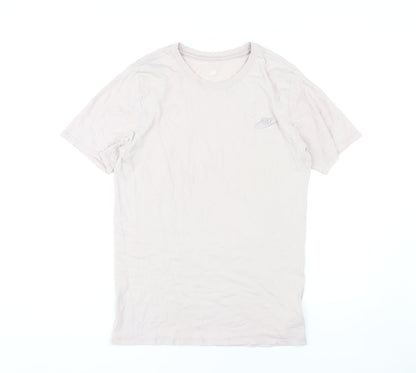 Nike Womens Beige Tee, - Casual Crew Neck Size S