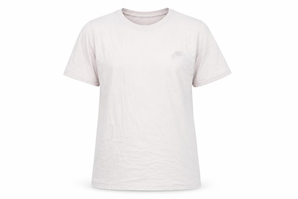 Nike Beige Unisex Tee, Size S - Casual Crew Neck