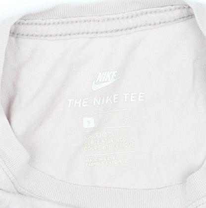 Nike Womens Beige Tee, - Casual Crew Neck Size S