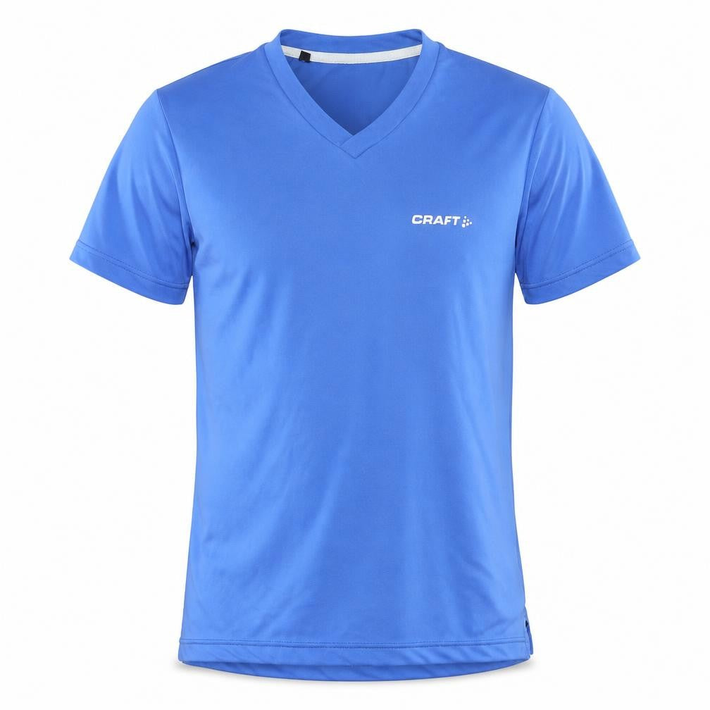 Craft Men's Blue XS Basic V-Neck T-Shirt Activewear