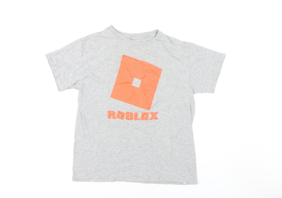 Roblox Boys Grey Graphic Print T-Shirt - Size S