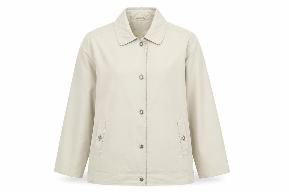 David Barry Women's Beige Button-Up Casual Jacket Size 10