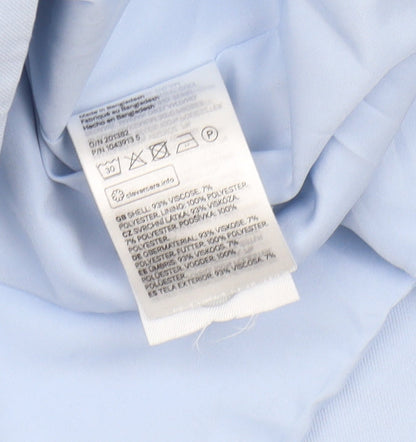 H&M Women's Blue Blazer Size M Double-Breasted Workwear