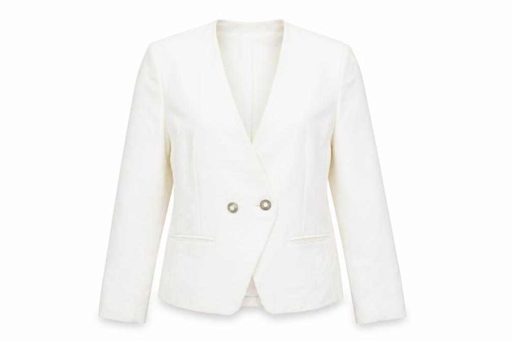 Alexon Women's Ivory Blazer, Size 10, Double Breasted Formal