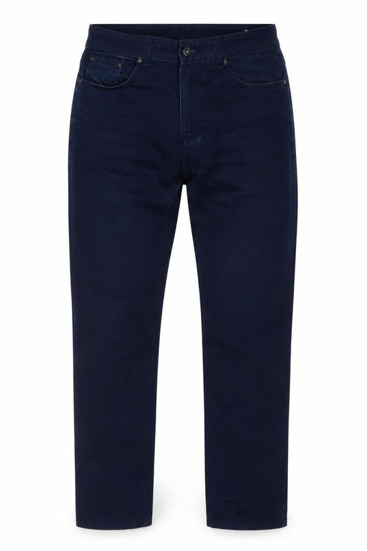 Feralli Men's Blue Regular Fit Cotton Trousers