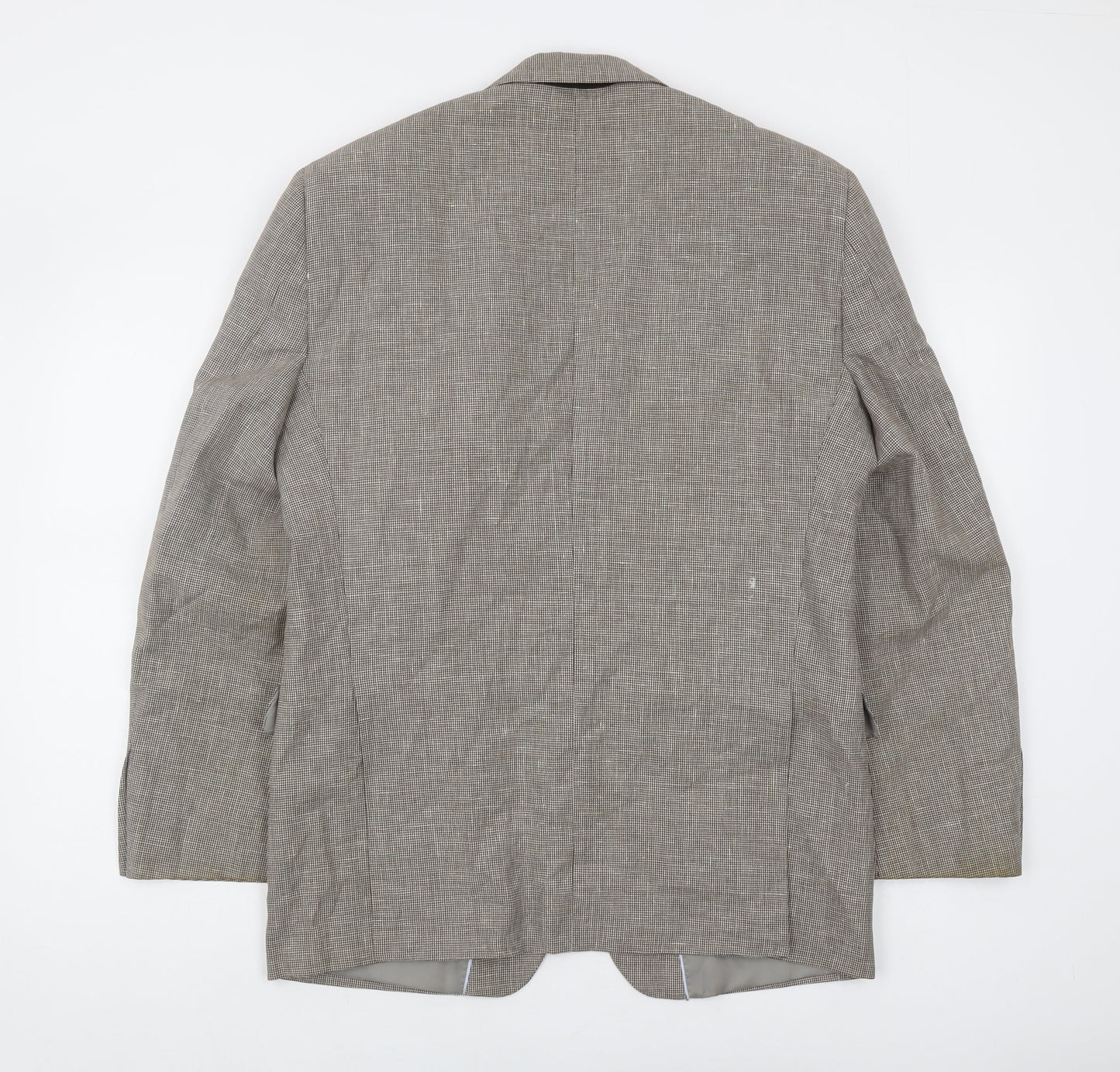 Marks and Spencer Men's Brown Check Blazer 38S