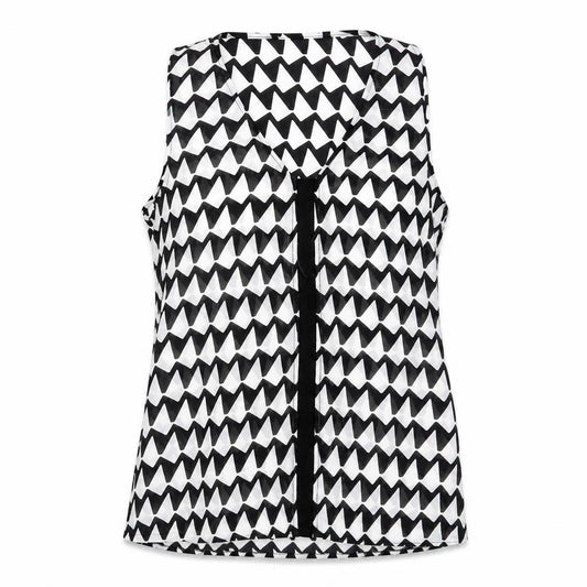 Banana Republic Women's Black Geometric Tank Top L