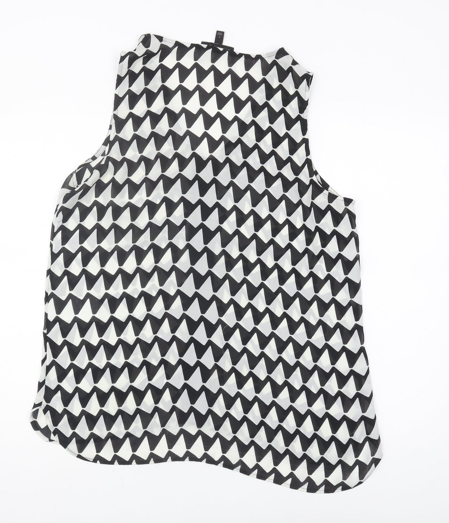 Banana Republic Women's Black Geometric Tank Top L