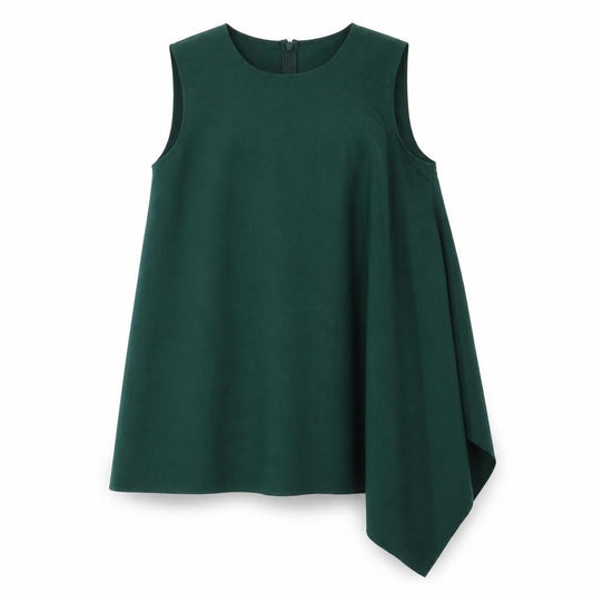Front view of COS Women Green Basic Sleeveless Top, size 8