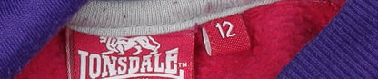 Lonsdale Womens Multicoloured Pullover Hoodie Size 12