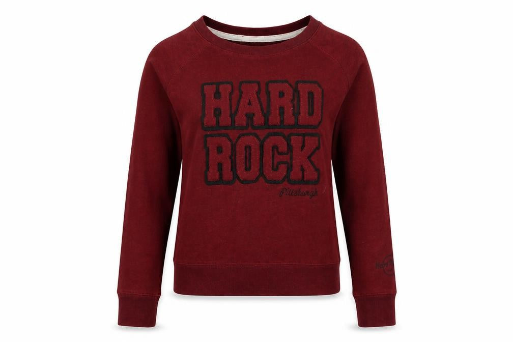 Hard Rock Cafe Women's Red Pullover Sweatshirt S
