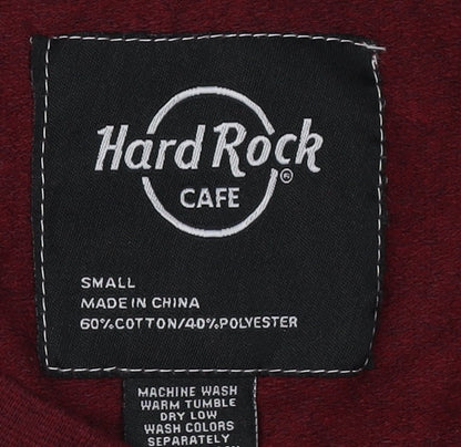 Hard Rock Cafe Women's Red Pullover Sweatshirt S