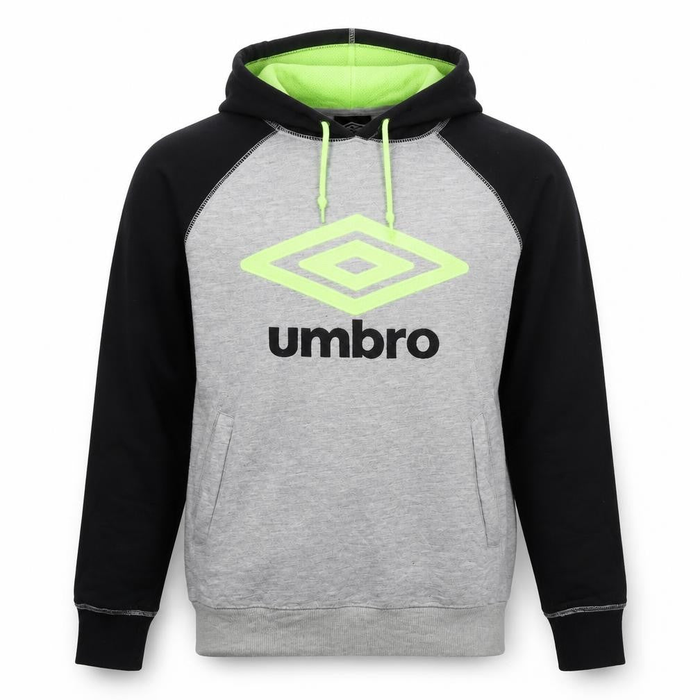 Umbro Men's Grey Hoodie, Size S, Logo Pullover