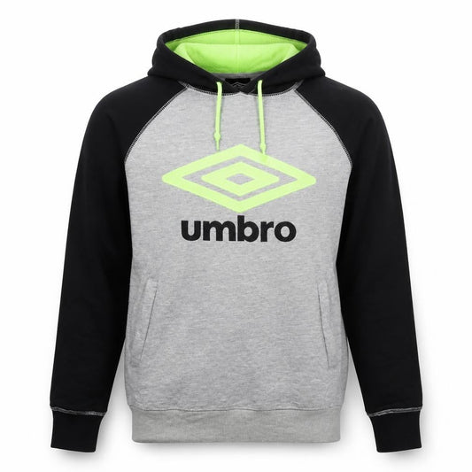 Umbro Men's Grey Hoodie, Size S, Logo Pullover