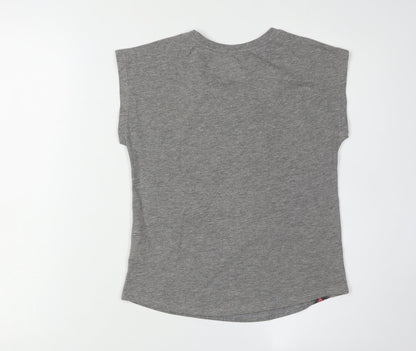 Back view of Disney girls’ grey captain america sleeveless t-shirt 7-8 years