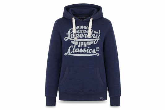Superdry Women's Blue Hoodie, Medium, Classic Fit