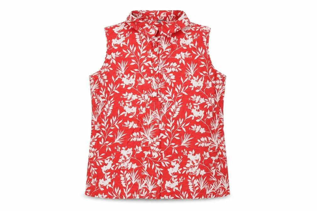 Laura Ashley Women's Red Floral Blouse Size 8