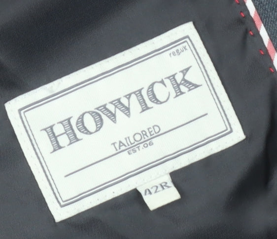 Howick Men’s Grey Blazer, Size 42R, Classic Fit