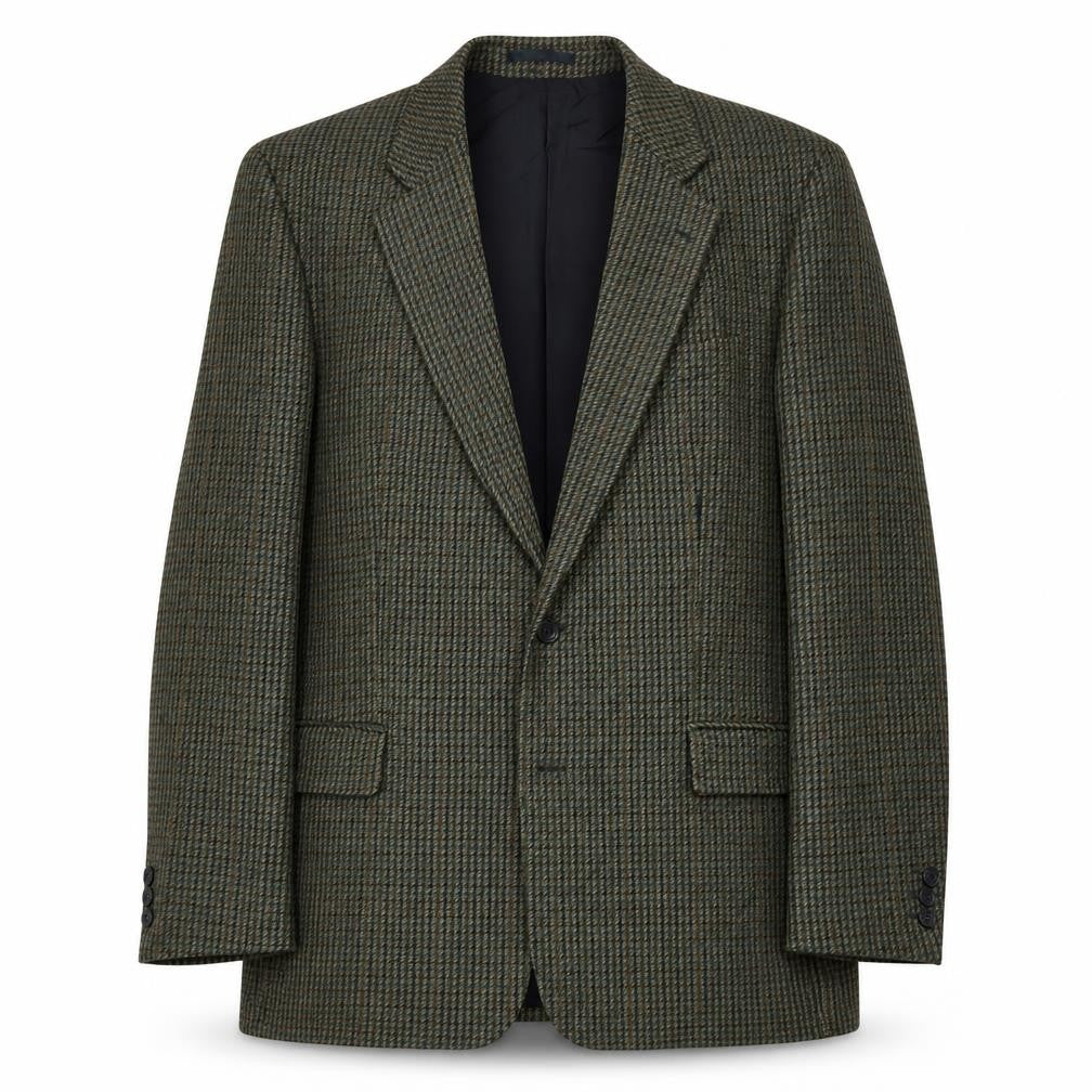 Horne Brothers Men's Green Check Blazer, 42 Long