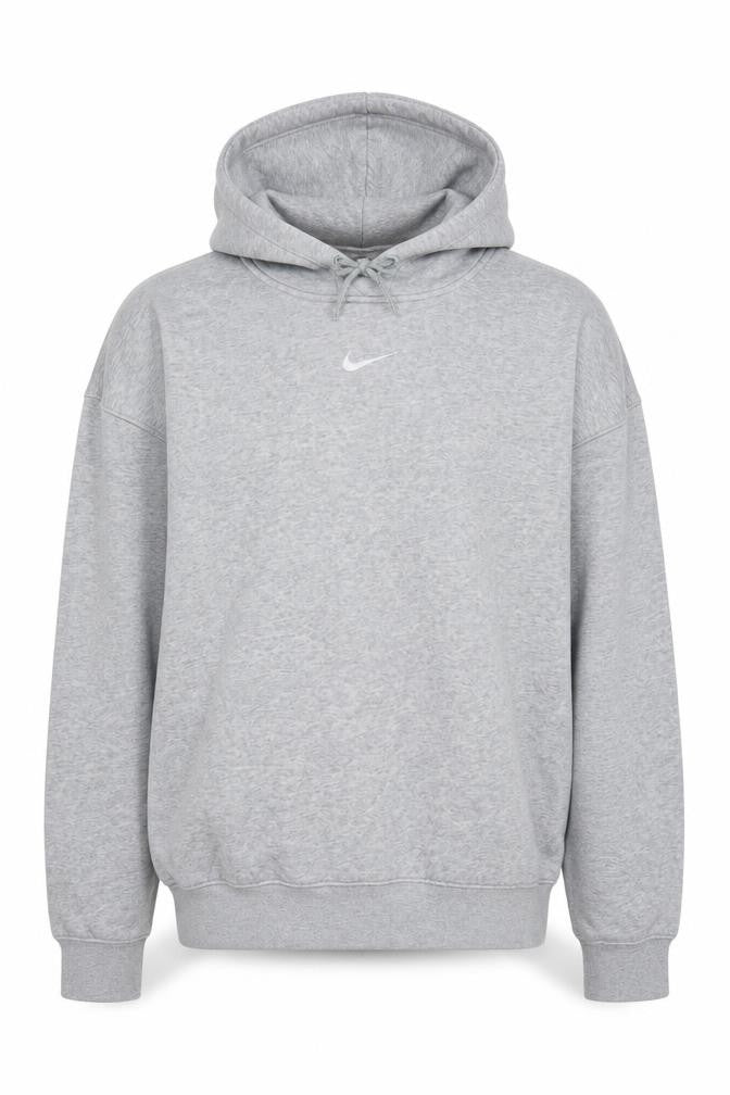 Nike Men's Grey Pullover Hoodie S - Logo, Hooded, Casual