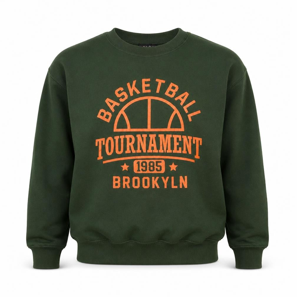 New Look Men's Green M Basketball Sweatshirt Pullover
