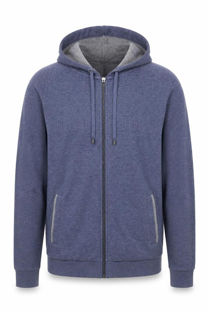 Hugo Boss Men's Blue Full Zip Hoodie - Small