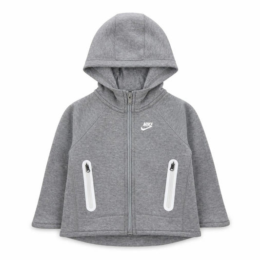 Front view of Nike boys’ grey hoodie jacket 18 months