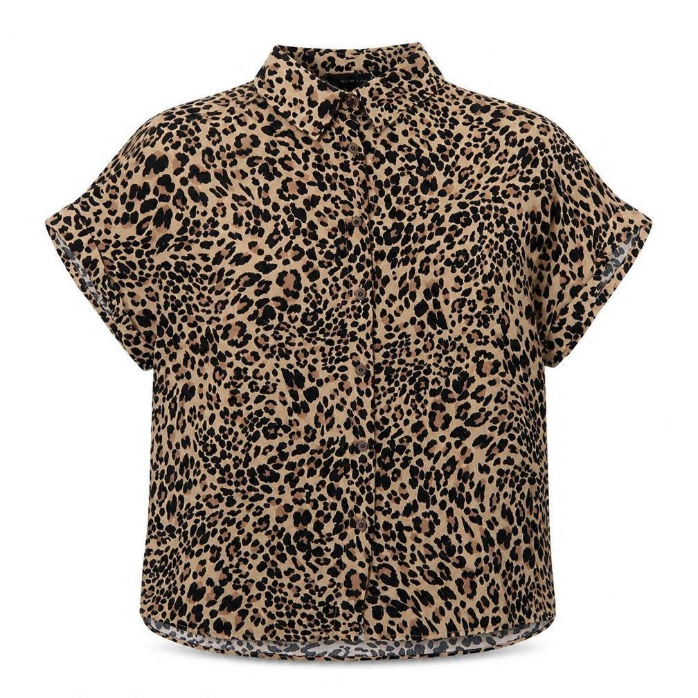New Look Women's Multicoloured Animal Print Blouse Size 6