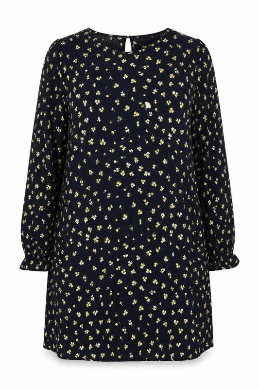 H&M Women's Multicoloured Floral Shift Dress Size 16