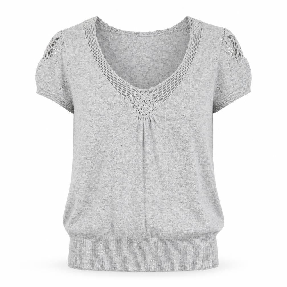 Rocha John Rocha Women's Grey V-Neck Jumper Size 10