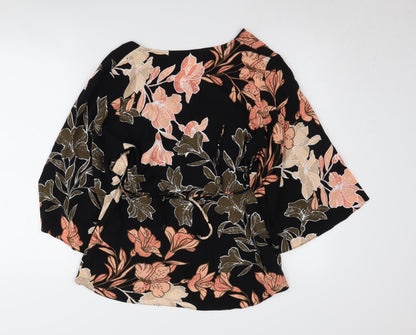 Back view of Roman women’s multicoloured floral blouse, size UK 14