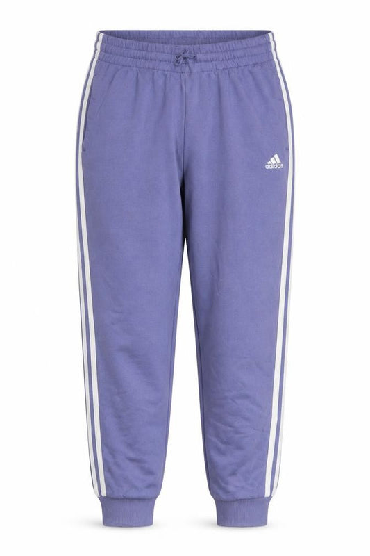 Adidas Women's Blue Joggers M Elastic Waist Side Stripe