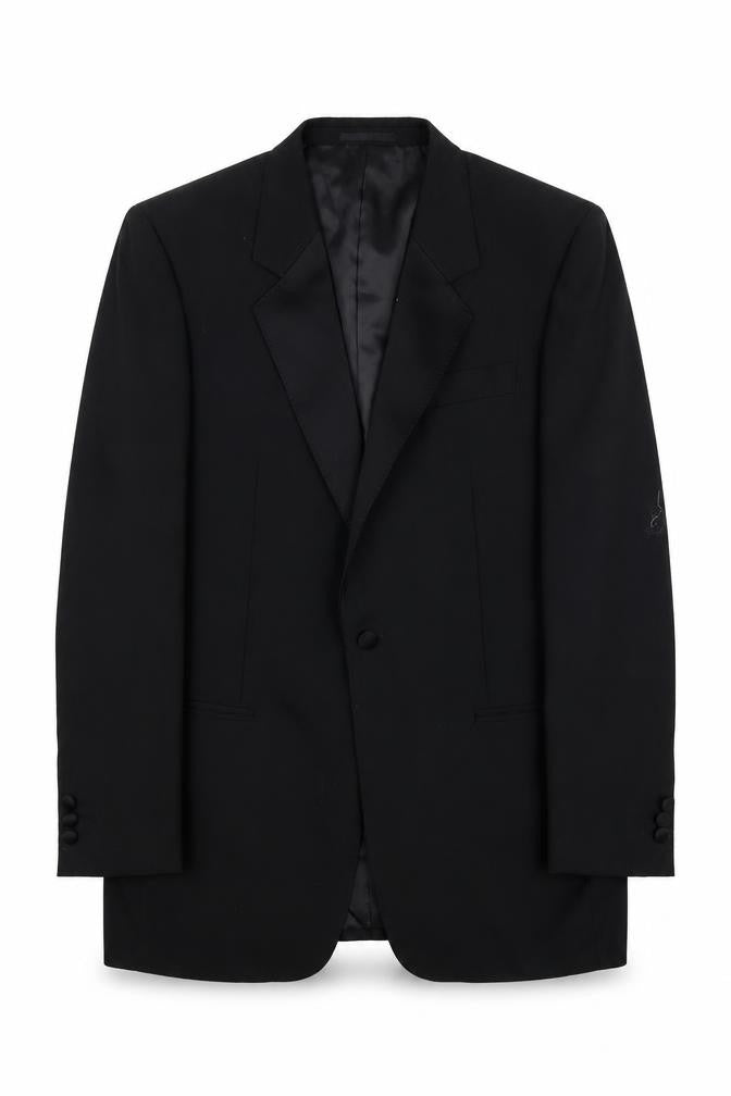 FH Men's Black Size 42 Blazer Jacket - Wool Blend - Excellent