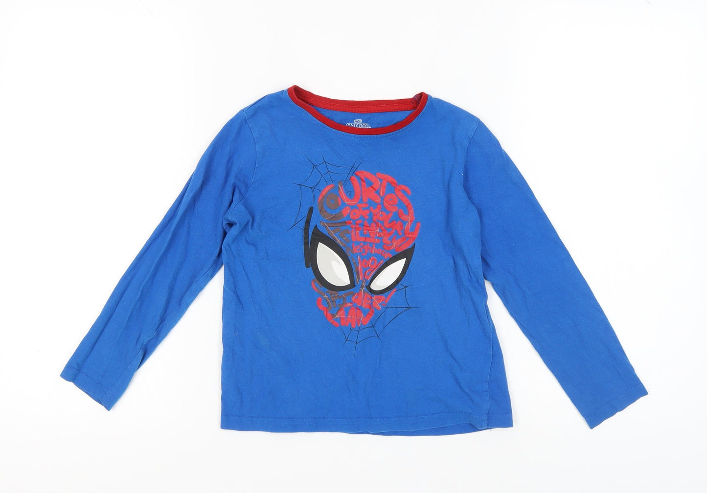 Marvel Spider-Man Boys Blue Long Sleeve T-Shirt 7-8 Years