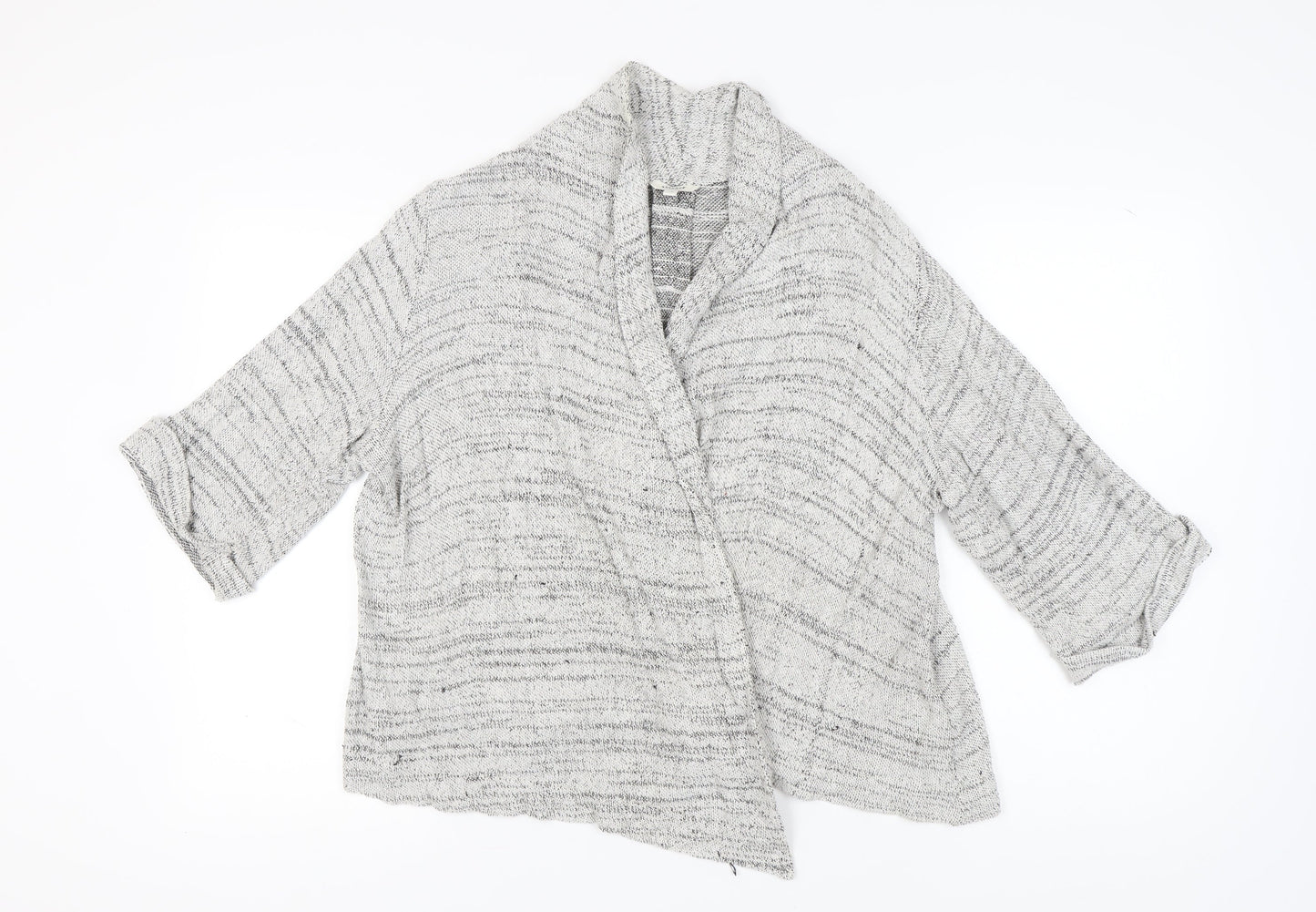 FatFace Women's Grey Cardigan 3/4 Sleeve Size 16