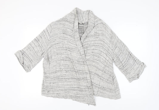 FatFace Women's Grey Cardigan 3/4 Sleeve Size 16