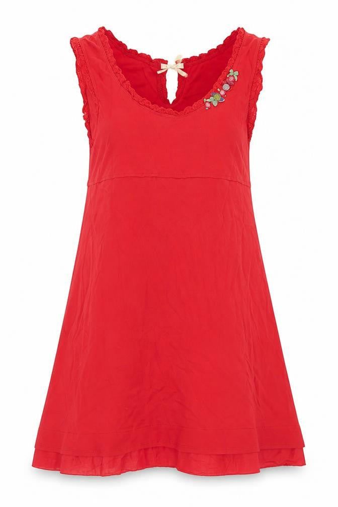 Avoca Anthology Red Embroidered Dress - Size 4
