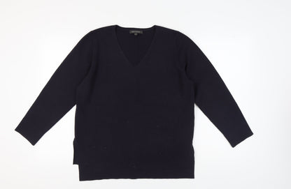 Additional front view of French Connection Women's Black V-Neck jumper