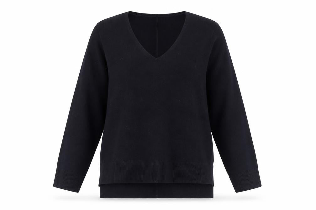 French Connection Women's Black V-Neck Pullover Jumper