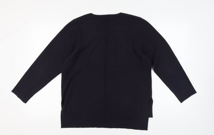 Back view of French Connection Women's Black V-Neck jumper