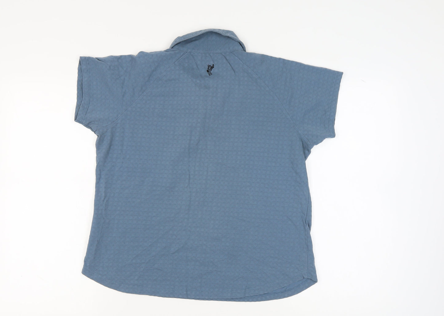 Ashworth Blue Polo Shirt Unisex Adults L Moisture Wicking